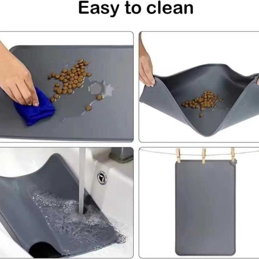 Силиконовый коврик под миску для питомца, нескользящий коврик для пола, новый коврик для кошек и собак для миски для кормления питомца