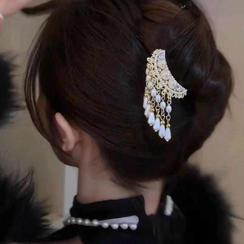 U-shaped Pearl Hairpin Headdress U-shaped Hairpin New Pearl Pendant HairClip Women Girl