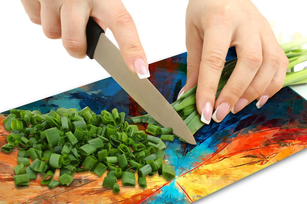 GLASS CUTTING BOARD 52x30 ABSTRACTION