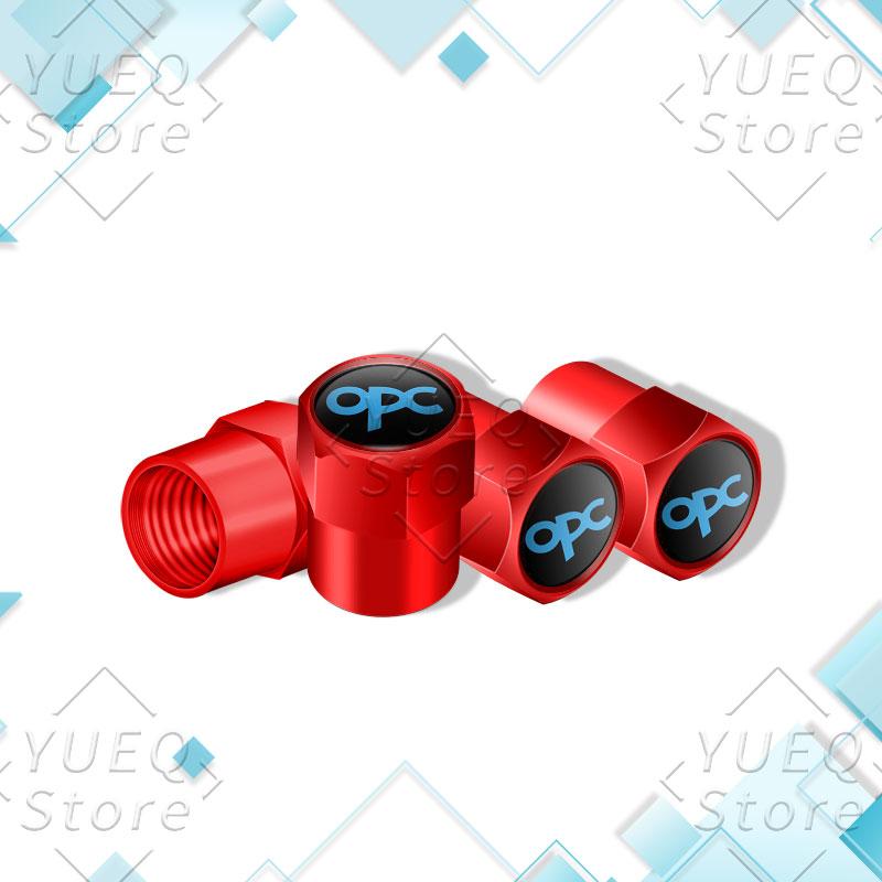 4Pcs/set OPC Logo Emblem Car Wheel Tire Valve Caps Dustproof Air Stem Covers For Opel Vauxhall Astra G H J K FCorsa Mokka Zafira JV4
