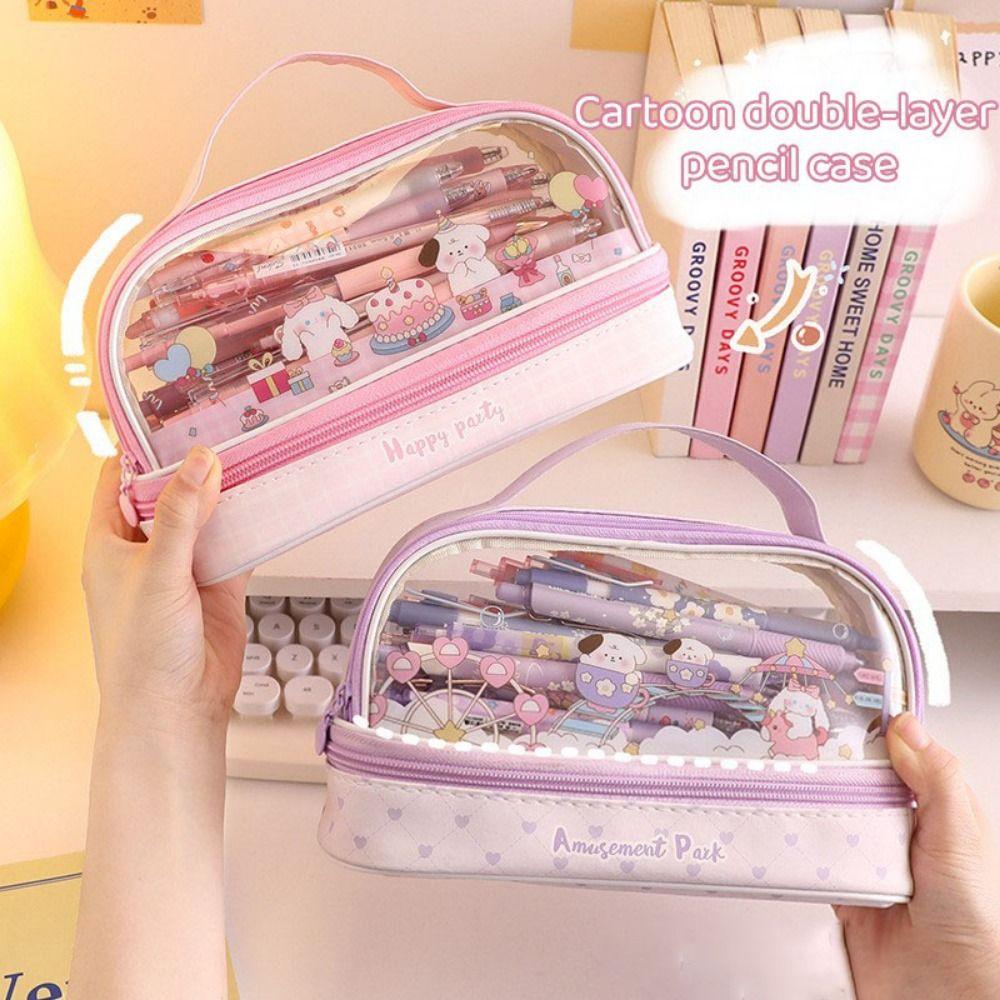 Портативный стационарный органайзер большой вместимости школьные принадлежности пенал пенал пенал