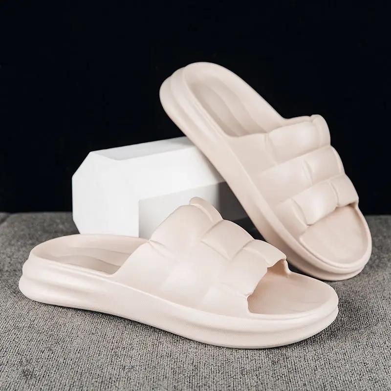 Fashion Couple Male Slipper House Indoor Platform Walk Around Home Slides Eva Low Price Elegant 2025 Fashion Original Fun Pvc Men's Shoe