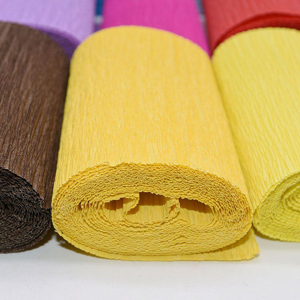 250*10cm DIY Craft Packing Gifts Flower Making Crinkled Roll Wrapping Supplies Crepe Paper Origami