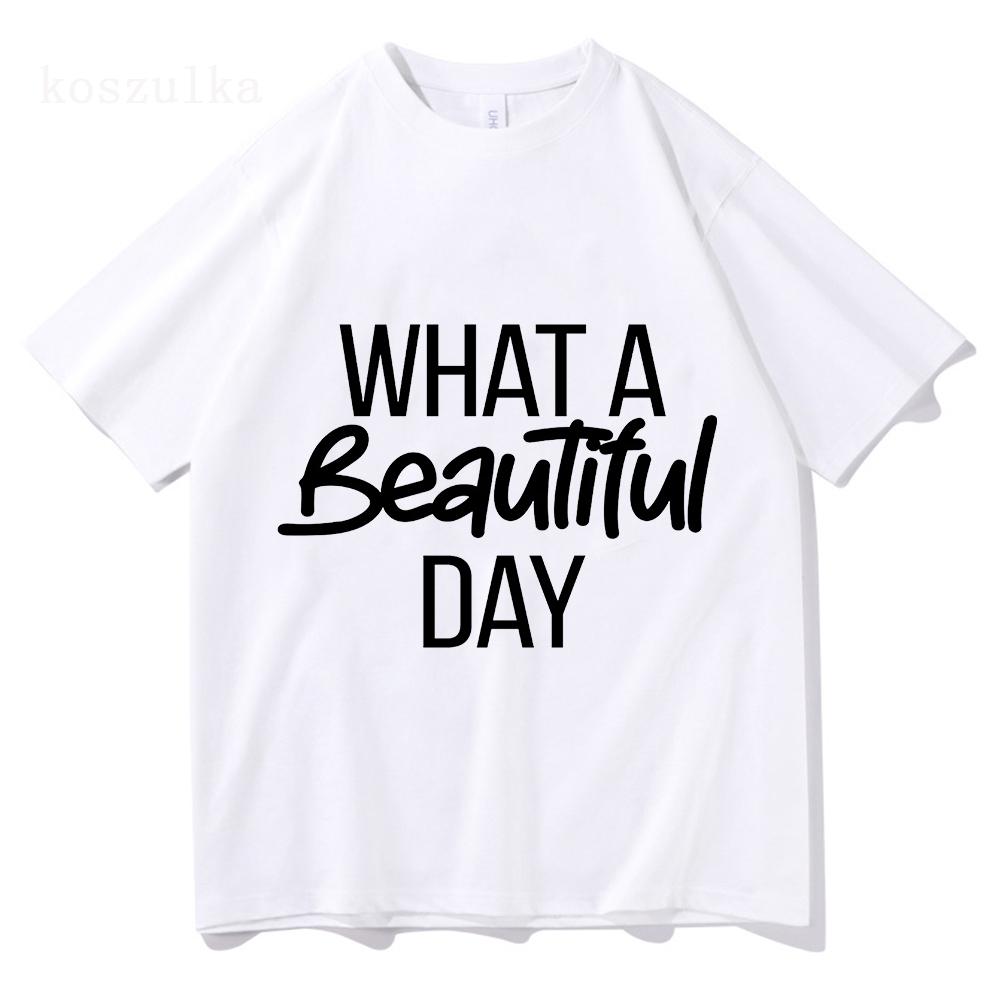 What A Beautiful Day T-shirt Lauren Spencer Smith Fashion Graphic TShirt Unisex High Quality Aesthetic Vintage 100_ Cotton Tees