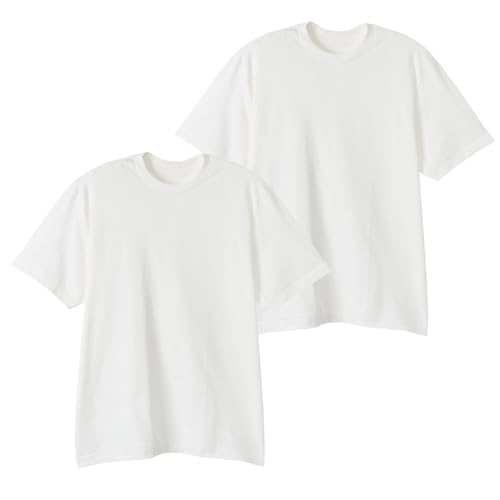 Hanes Men's T-SHIRTS SHIRO Crew Neck T-Shirt 2-Pack, 100% Cotton Short Sleeve Undershirt Seamless Tagless HM1-D701-S