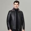 Куртка из натуральной кожи мужская зимняя бархатная утолщенная овчина кожаная куртка для папы среднего возраста верхняя одежда