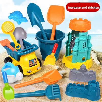 Детский пляжный набор игрушек, Квадроцикл, Игрушка для копания песка и игры с водой, Ведерко для песка, Песочные часы, Лопатка, Инструмент для игры в песке на пляже Случайные цвета