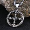 Vintage Nordic Celtic Knot Pendant Viking Cross Necklace Men's Unique Amulet Jewelry Gift