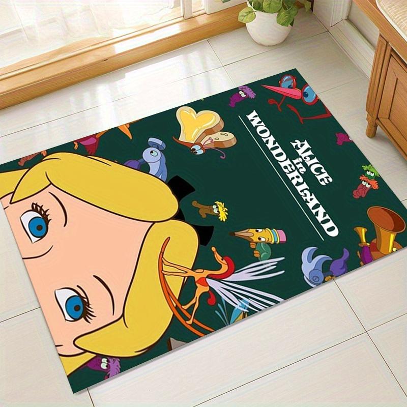 1pc. Alice in Wonderland Cartoon Character Rug - Perfect for Home Decor, Office Carpet, Outdoor Use, and Gift Ideas!z0414203