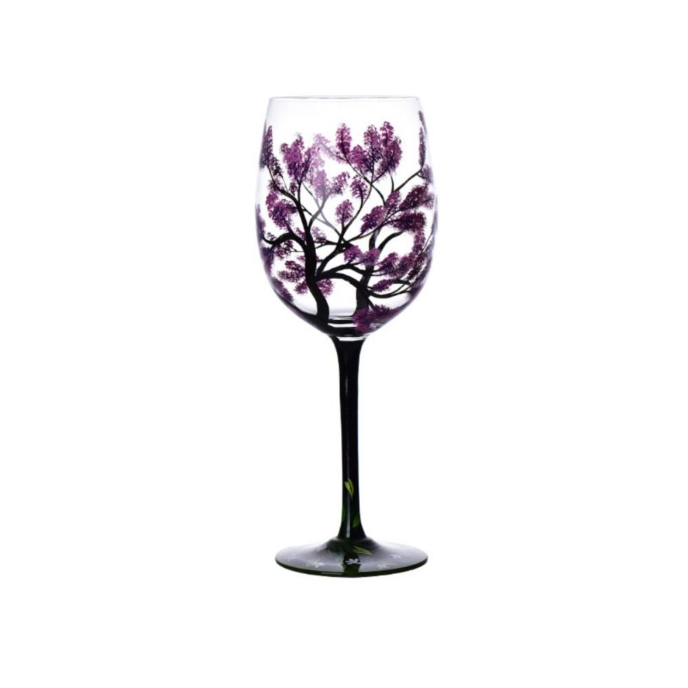 Colorful Seasons Glass Cup Goblet Champagne Cup Four Seasons Tree Wine Glasses  Home Decor