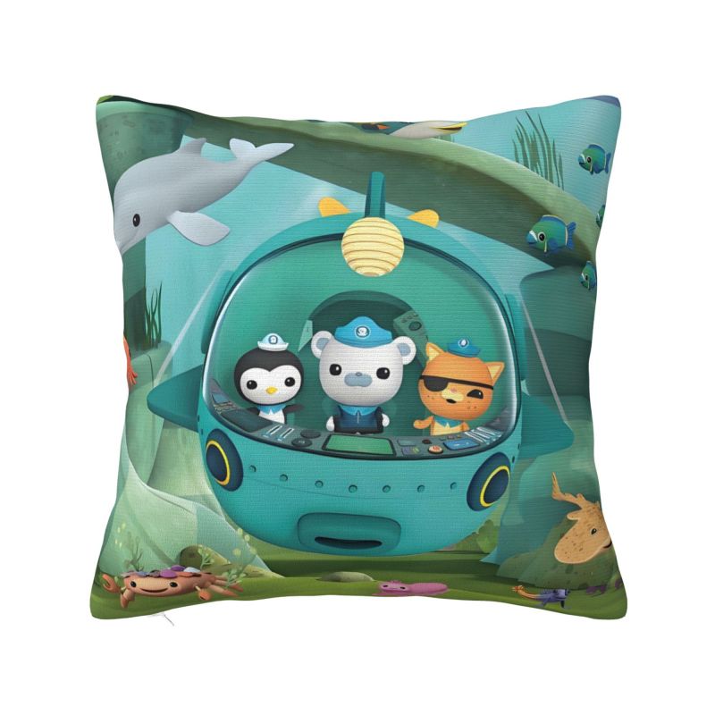 Индивидуальные чехлы на подушки для детей Disney Octonauts, аниме, милые мультяшные, мягкие, скандинавский декор для дома