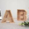 Уникальный прозрачный дизайн Деревянная копилка с алфавитом A-Z для хранения монет и мелочи, Креативный подарок на день рождения, Подарок для декора дома на Хэллоуин