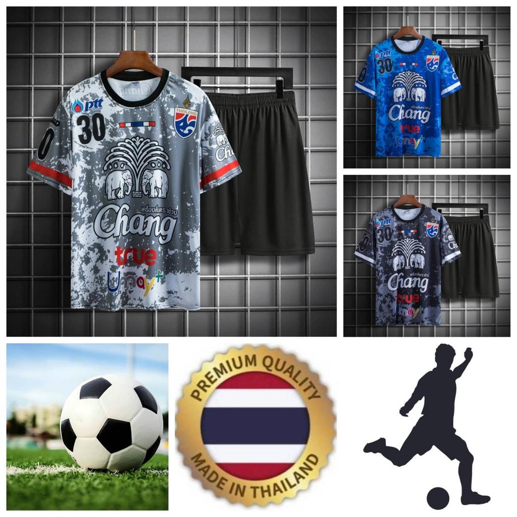 Футболка сборной Таиланда по футболу SOCCER NATION TEAM JERSEY SHIRT HOME FAN с принтом, круглый вырез, унисекс, для мужчин и женщин, быстросохнущая, с коротким рукавом, спортивная форма с логотипом слона