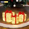 Christmas Glowing Gifts Box Decoration Ornament With Bow Lighting Box Outdoor Light Lighting Xmas New Year 2024 Home Yard Decor