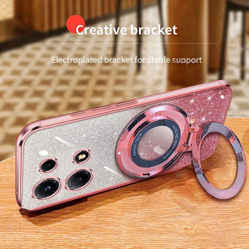 Держатель для кольца, блестящая наклейка, хромированный блестящий гелевый чехол из ТПУ с держателем для кольца для Infinix ПРИМЕЧАНИЕ 30 VIP 30I Note 30 Pro 4G, противоударный защитный чехол