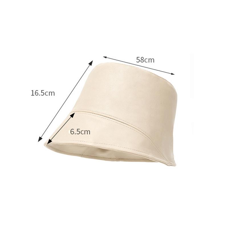 Унисекс ПУ Панама - Стильная однотонная шляпа рыбака для повседневной/городской носки (4 варианта цвета)