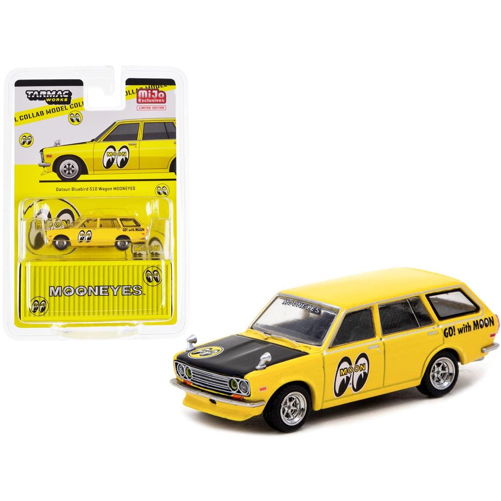 TARMACWORKS MiJo Exclusives MIJO EXCLUSIVE DATSUN BLUEBIRD 510 WAGON MOONEYES SPECIAL Completed Product × 1/64 EDITION. T64G-026-ME2