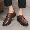 Fashion Spring British Style High Quality Elegant Men Leather Social Casual Shoes Men Office Career Business Formal Pointed Oxfords Shoe
