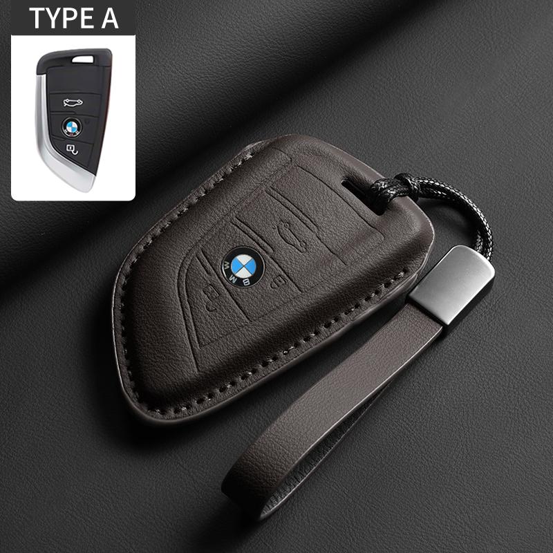 Leather Car Key Case Full Flip Shell For BMW 1 3 5 7 Series 320i 530i 550i F20 F15 F16 F48 G20 G30 G01 G02 G05 G11 X1 X3 X4 X5 NH8
