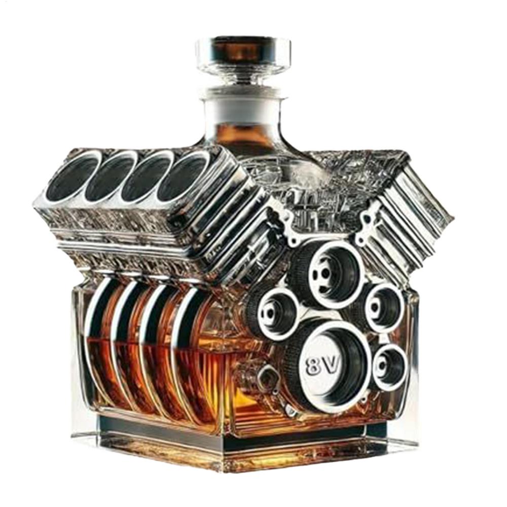 Графин для виски в форме двигателя V8, графин для алкоголя, бутылка, украшение для домашнего бара на День святого Валентина, текила, бурбон, бренди, свадьба