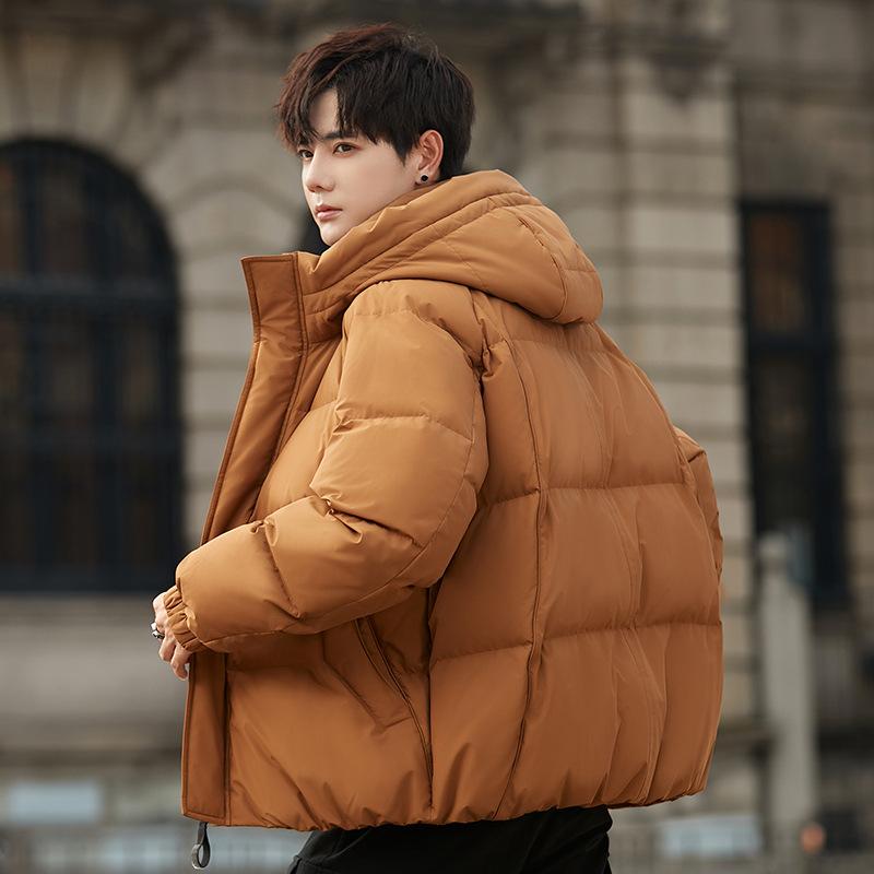 Couple Down Jacket Men's Bread Jacket Winter Thickened Warm New Teen Hooded Jacket Men