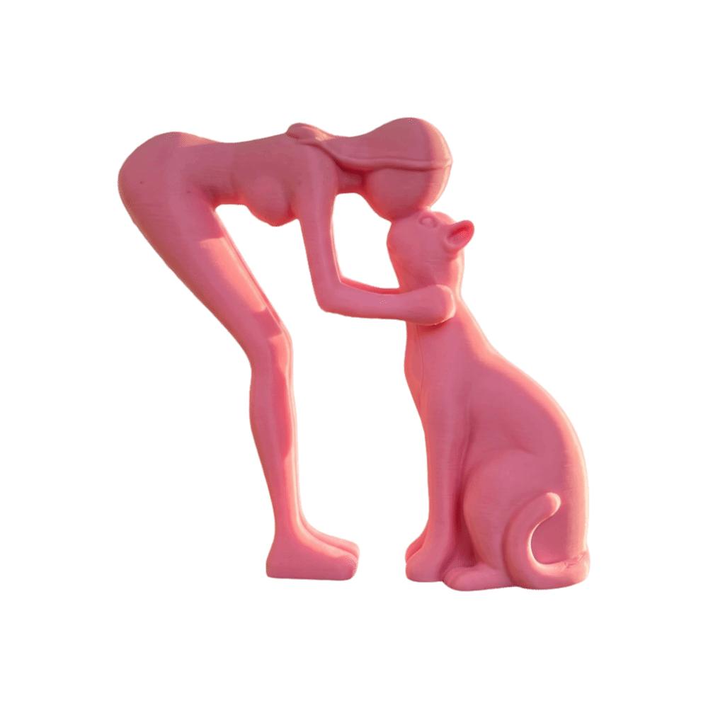 Креативные статуэтки девушки и собаки Милые статуэтки собак Поделки Украшения в скандинавском стиле Декор для дома