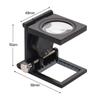 Professional Folding Mini Linen Tester Magnifying Glass 10X Cloth Thread Counter Magnifier