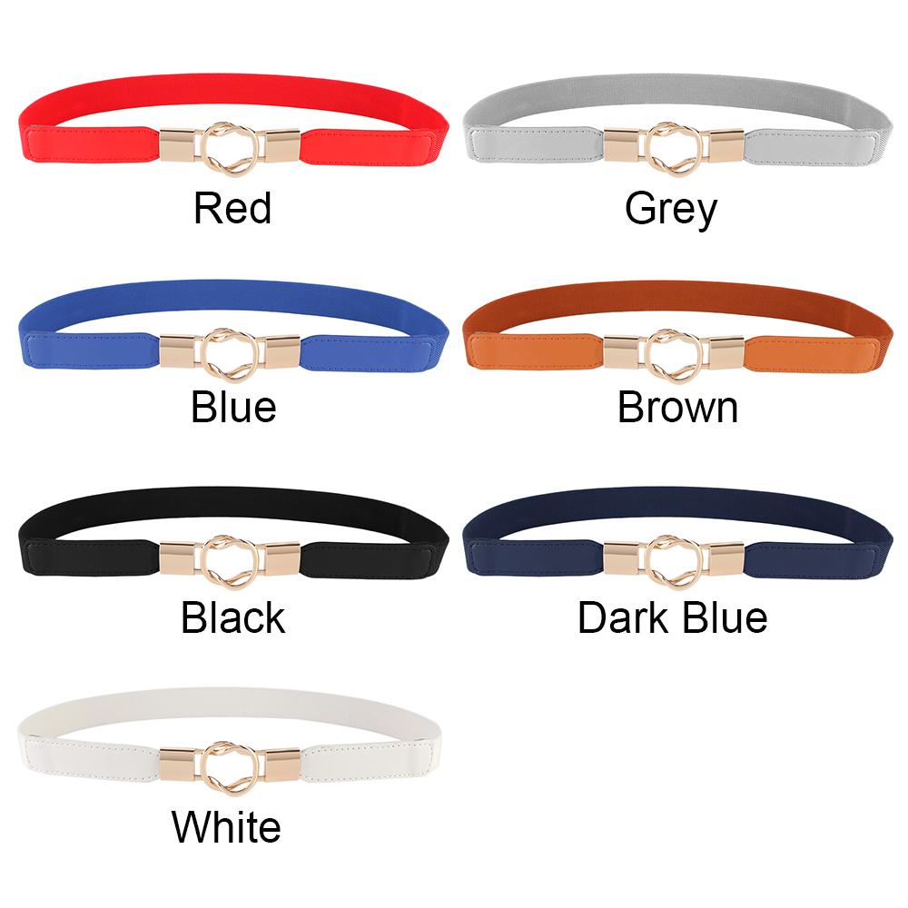 Платье Юбка Кожа PU Пояса Тонкий Пояс Эластичный Регулируемый Ремень Пряжка