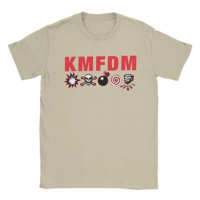 Футболки KMFDM для мужчин Чистая мода для мужской футболки Футболка с круглым вырезом Топы с коротким рукавом Лето