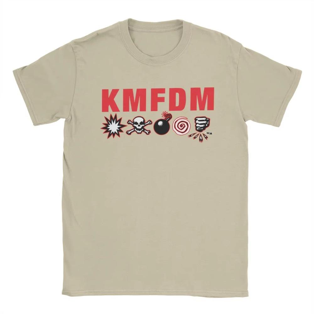 Футболки KMFDM для мужчин Чистая мода для мужской футболки Футболка с круглым вырезом Топы с коротким рукавом Лето