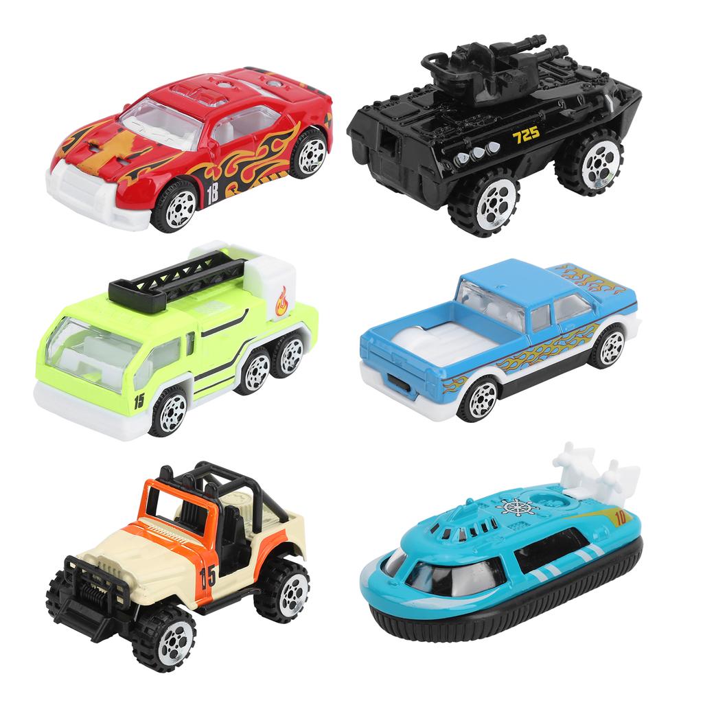 1:64 Alloy Car Toy Simulation Fire Fighting Truck Vehicle Model Children Kid Car Toy6pcs / Set