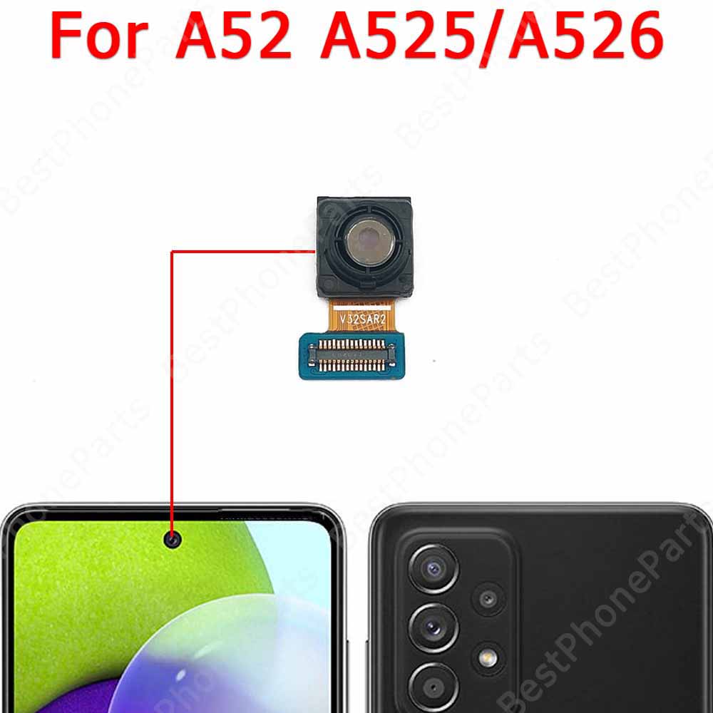 Передняя и задняя камеры для Samsung Galaxy A52 A525 A526 Задняя сторона Селфи Фронтальная камера Модуль Шлейф Запасные части