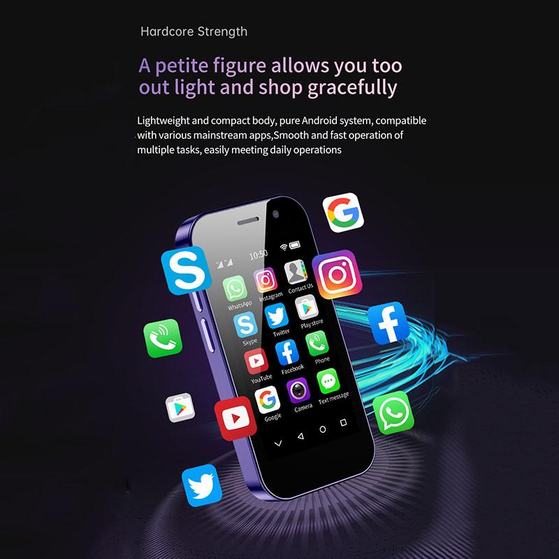 Soyes Маленький смартфон XS14 PRO 4G 3,0-дюймовый четырехъядерный процессор Android 9.0 2 ГБ/3 ГБ ПЗУ 16 ГБ/32 ГБ/64 ГБ 2600 мАч Face ID Type C OTG мобильный телефон с двумя SIM-картами