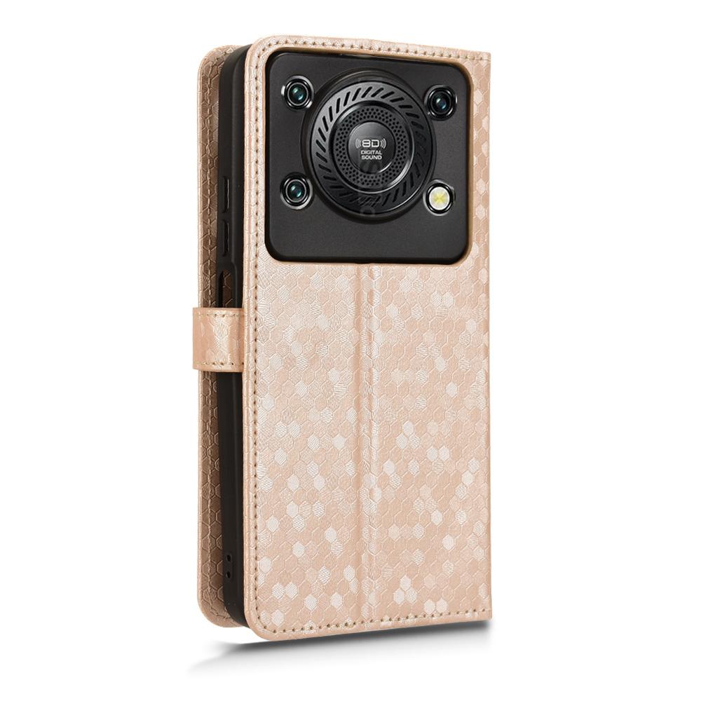 Для Oukitel C60 Pro/C60 Чехол-бумажник с точечным тиснением из ПУ-кожи с ремешком на запястье