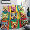 Colorful nine grid cat dog Print Flannel Blanket,High quality Comfortable for All Seasons,Home Decor,Warmth and Comfort,Perfect for Christmas Gifts