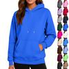 Women's Casual Fashion Sweatshirt Solid Color Hooded Sweatshirt