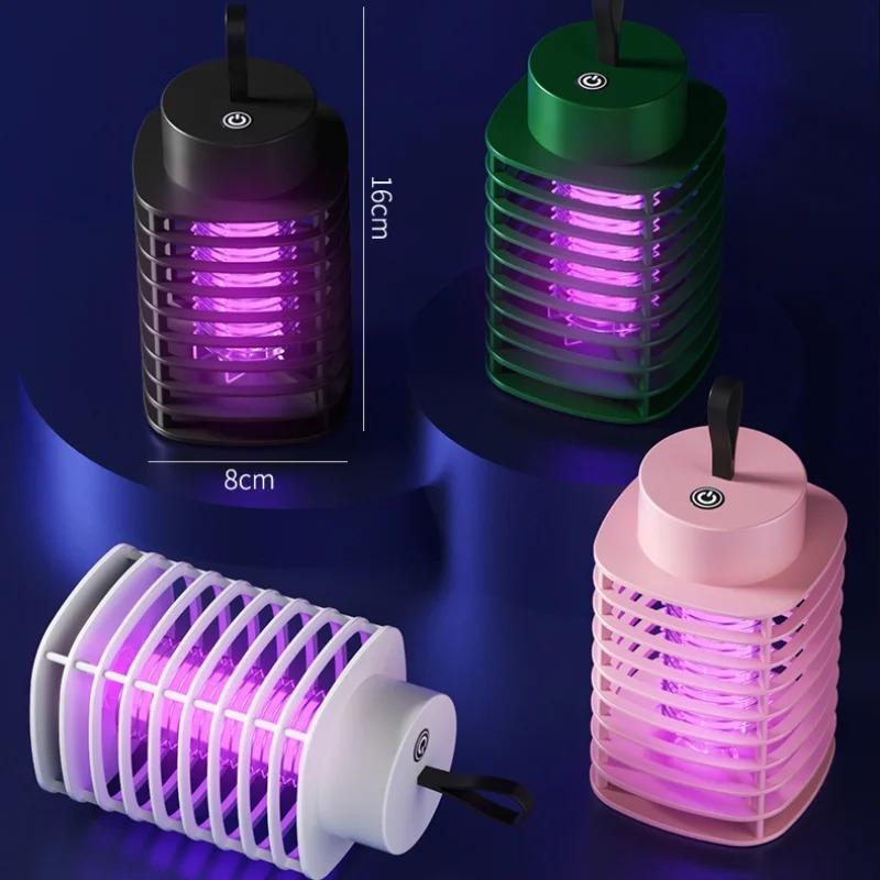 Электрическая лампа-убийца комаров Портативная USB Ловушка для мух и комаров Световой индикатор для дома В помещении и на улице Настенная Настольная Настенное крепление Двойное использование