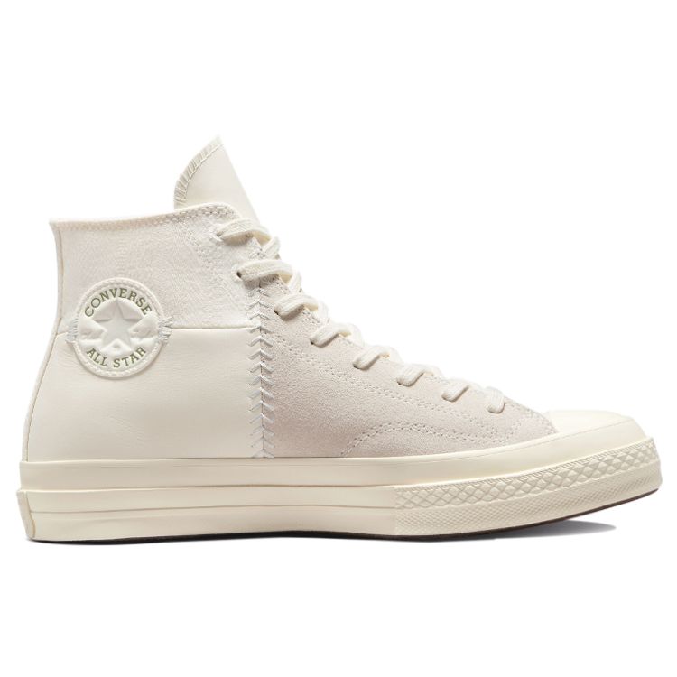 Converse Chuck 70 Crafted Mixed Material High Egret Unisex Sneakers Cream Light-Silver 172666C