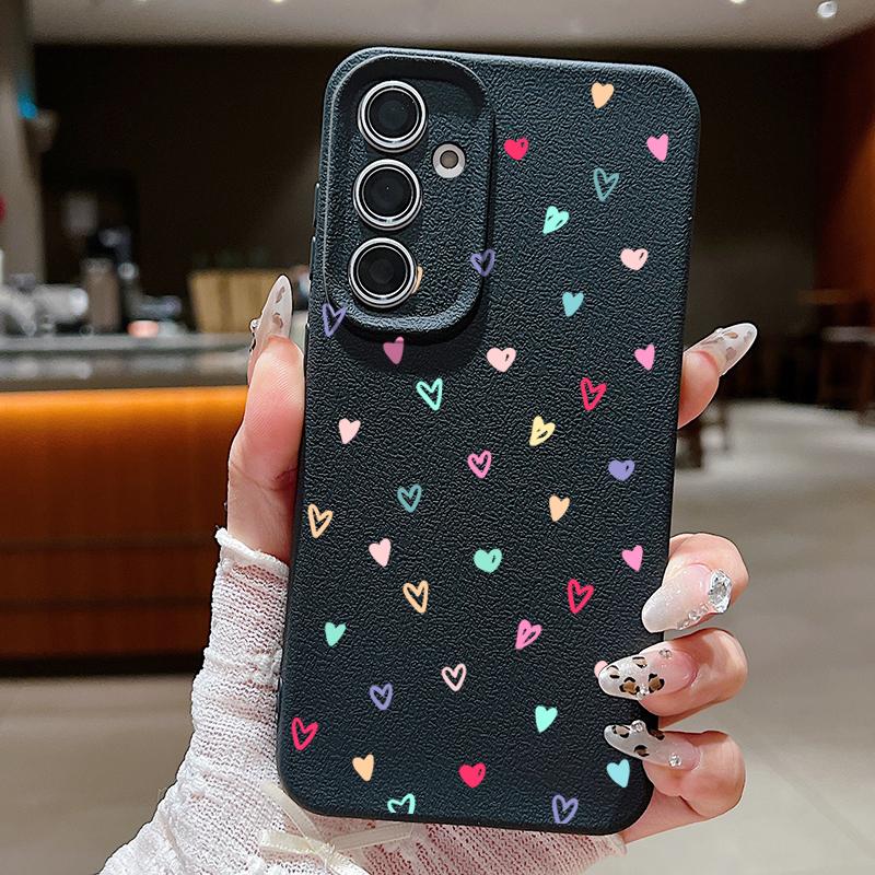 Чехол с сердечками для Samsung Galaxy S24 S26 S23 S22 S25 Ultra S21 FE Edge A34 A16 A36 A56 A15 A35 A17 A37 A57 A54 A55 5G Capa