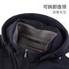 Wool filled&detachable inner lining hooded casual jacket men's winter thick warm jacket