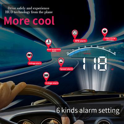 OBD HUD M6S OBD2 Проекционный дисплей на лобовое стекло автомобиля Цифровой проектор Спидометр на стекле автомобиля Автомобильные аксессуары Бортовой компьютер