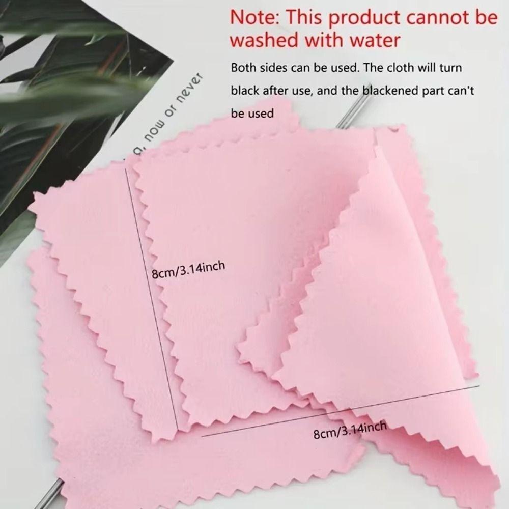 50Pcs Reusable Jewelry Cleaning Cloth 8x8cm Cleaning Polishing Cloth  Jewelry Maintenance