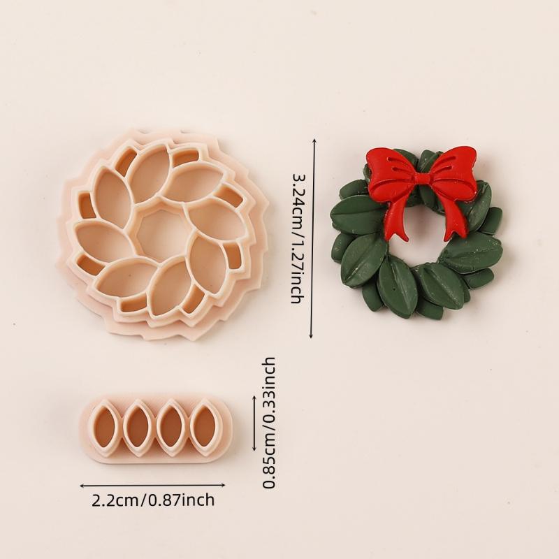 Circle Frame Polymer Clay Cutters Blossom Embossed Pottery Ceramics Clay Cutter Earrings Jewelry Molds Making Tool