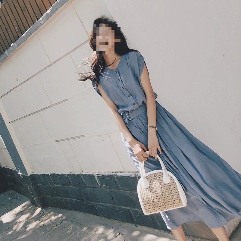 Chiffon Dress, Women's Summer Fashion Temperament, Very Fairy French Niche Knee Length Skirt