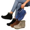 Autumn and Winter Versatile Rivet Flat Bottom Short Tube Tassel Women's Boots Suede Flat Bottom Women's Boots Plus Size 35-42