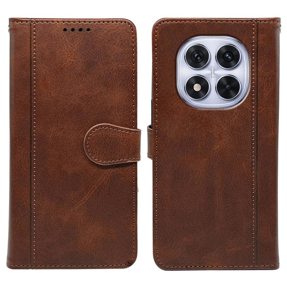 For Xiaomi Redmi Note 14 Pro 5G/Poco X7 5G Case Calf Texture Leather Stand Book Style Phone Cover