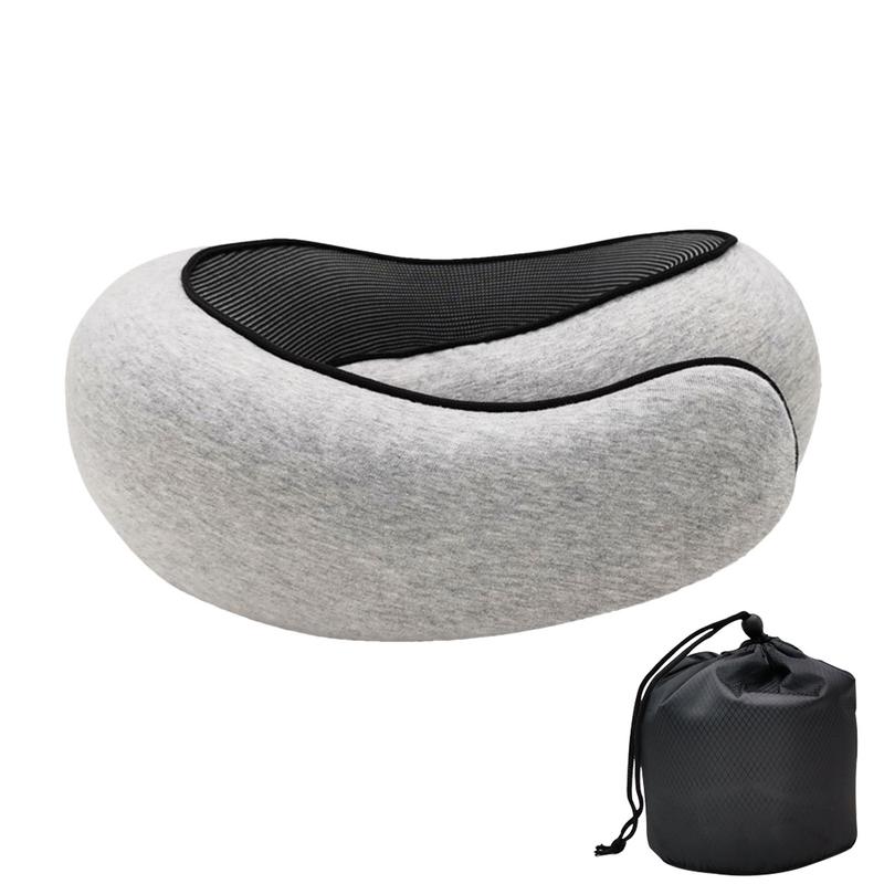 Дорожная подушка для шеи из пены с эффектом памяти U-образная подушка в стиле улитки для путешествий с поддержкой шеи Портативные регулируемые мягкие подушки для сна в полдень