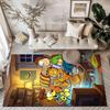 Garfield And Odie S Fun Day Square rugs are a great choice for living rooms, bedrooms, home décor, and as gifts