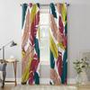 Bright Plants And Leaves Window Curtain For Kids Room Home Blinds Curtains For Living Room Bedroom Window Drapes