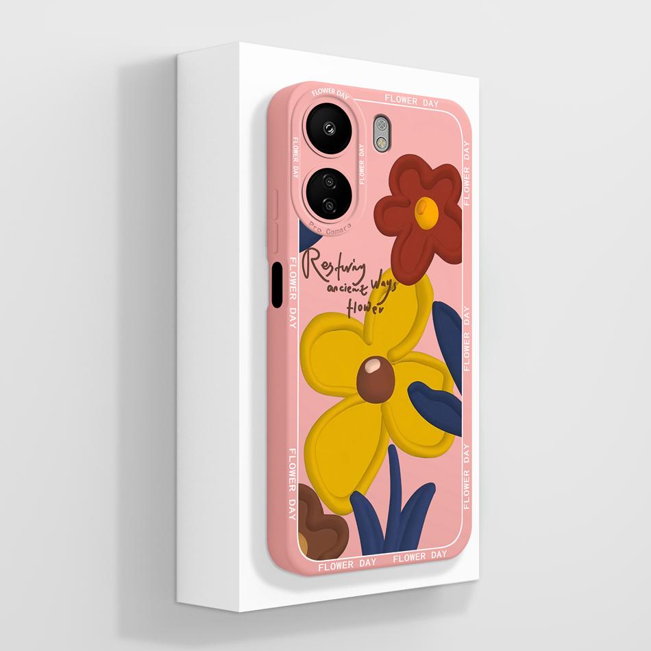 Simple Cover For Poco C65 4G Phone Case Elegant-Butterfly Housing For Xiaomi POCO C 65 Soft Liquid Silicone Fashion Back Covers